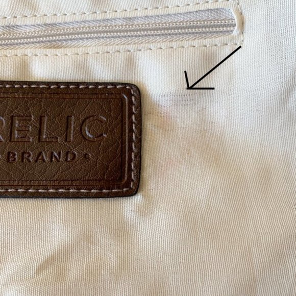 Relic/Fossil Small Striped Canvas Crossbody Bag w/Adjustable Strap in Fa… - Picture 10 of 10